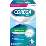 Corega Cleaning Tabs 3 Minutes for Removable Dentures / Third Teeth Cleaning Tablets 1x66