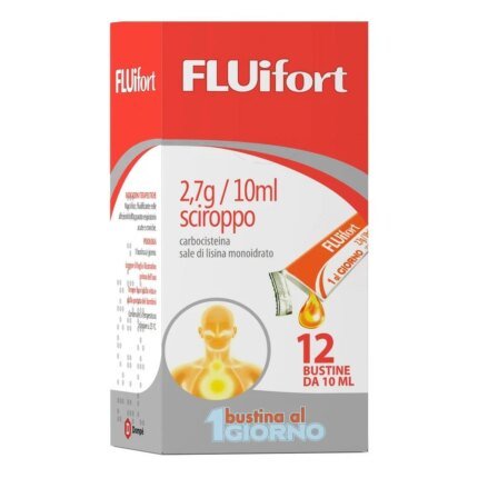 Fluifort Syrup 2.7g / 10ml Carbocysteine Mucolytic Cough, 6