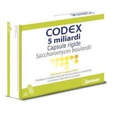 Codex 5 billion Saccharomyces boulardii 250 mg 20 Capsules