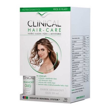Clinical Hair-care 90 tablets + argan oil 20ml,1,Hair-care 90 tablet + arganový olej 20 ml, 1,Clinical